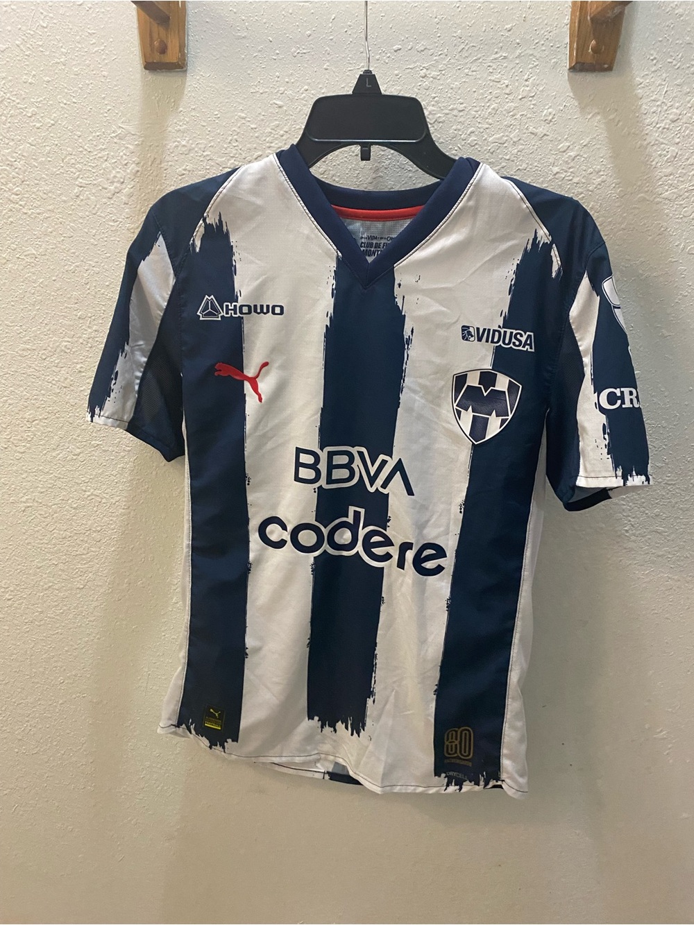 Puma Monterrey Navy and White Home Soccer Jersey